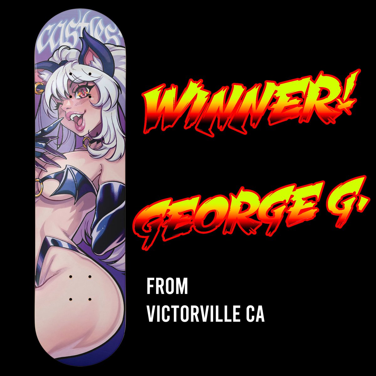 Cxstlez's tweet image. Congrats to George G. From Victorville CA! I hope you enjoy! ❤️‍🔥