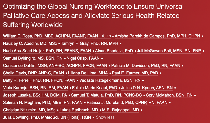 Billy Rosa, PhD, MBE, APRN (@billyrosaphd) on Twitter photo 🚨Thrilled! Our article on #nursing to achieve universal #PalliativeCare access was the #4 most cited <a href="/JPSMjournal/">Journal of Pain and Symptom Management (JPSM)</a> article for 2022! Written w incredible global colleagues, including beloved friend, Paul Farmer. There is no #hapc equity without #nurses. jpsmjournal.com/article/S0885-… 🚨Thrilled! Our article on #nursing to achieve universal #PalliativeCare access was the #4 most cited <a href="/JPSMjournal/">Journal of Pain and Symptom Management (JPSM)</a> article for 2022! Written w incredible global colleagues, including beloved friend, Paul Farmer. There is no #hapc equity without #nurses. jpsmjournal.com/article/S0885-…