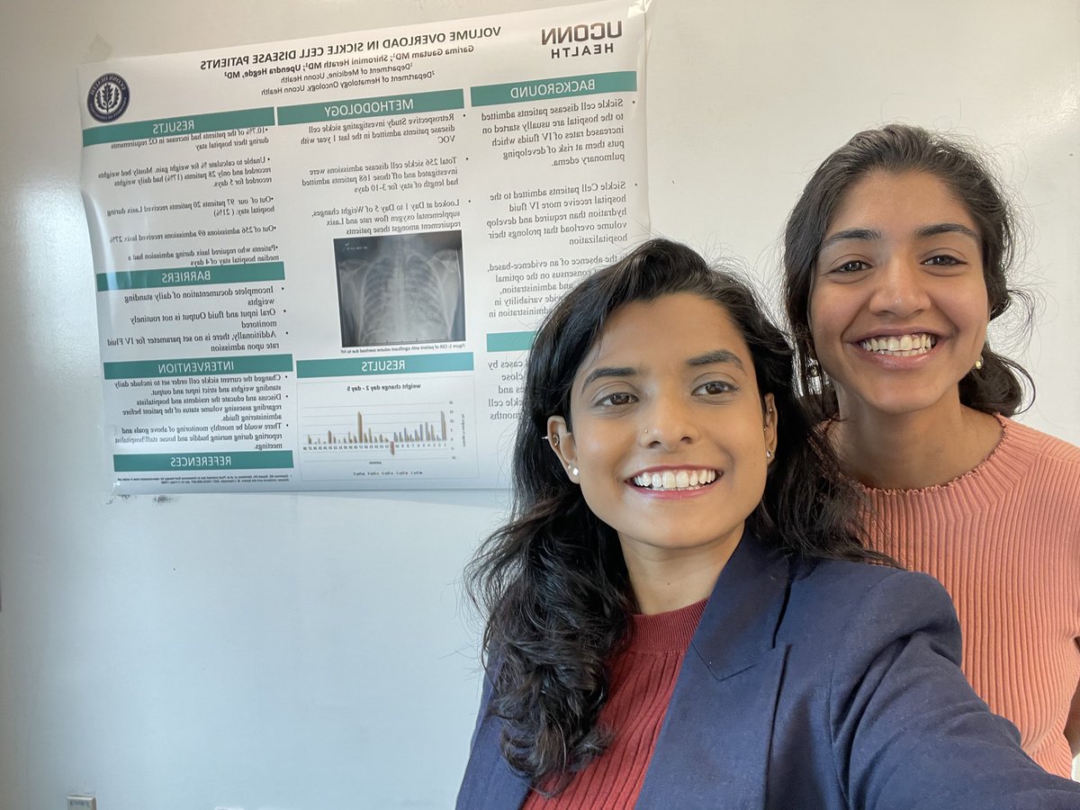 mehersingha's tweet image. A post on #mentorship! 
 1 -Pre med student mentee Madison Marolda presenting on COVID vaccination rates in the underserved communities at the Dean’s Symposium! @uconnhealth 
Picture 
2- My first resident mentee Garima Gautam, a future oncologist heading into her PGY3! @UConnIM