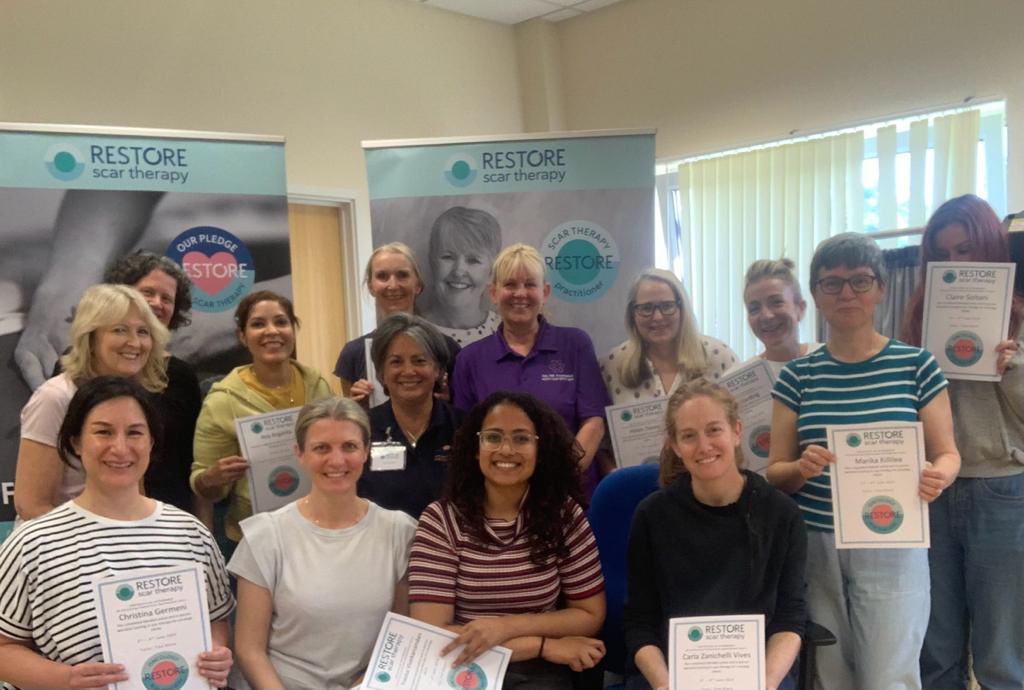 It was great to have shared RESTORE scar therapy with many of the team at <a href="/royalmarsden/">The Royal Marsden Cancer Charity</a> in Sutton this weekend. Tina Glynn did a fantastic job of leading the class. #royalmarsden #cancercentre #Cancercharity #oncologytherapist #oncologyphysio #oncologymassage #cancerrecovery
