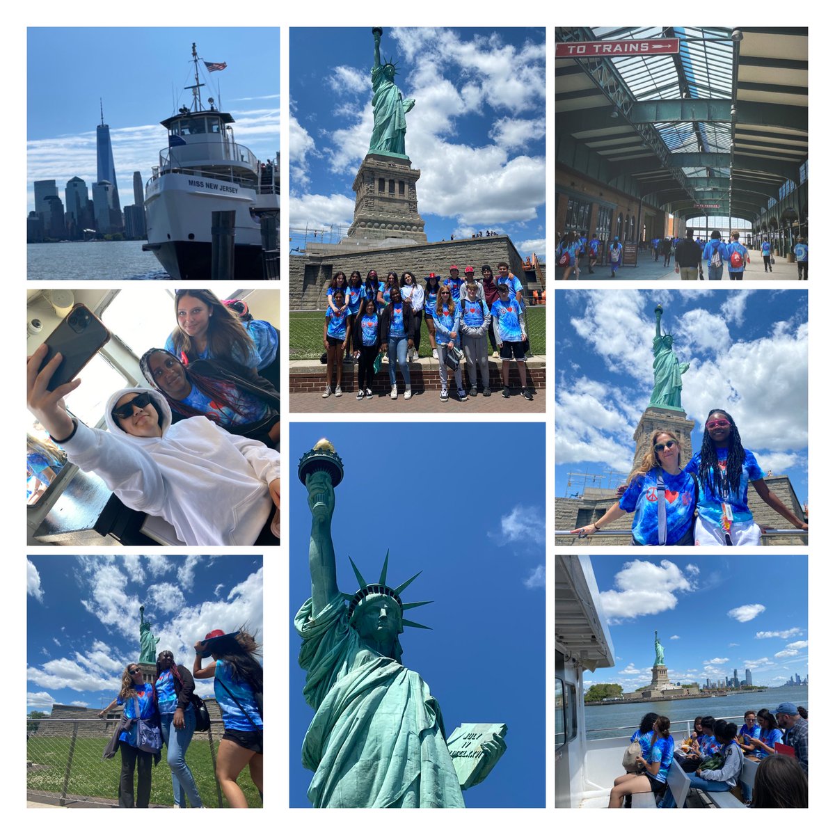 Great kids! 🤩🗽Great day! #statueofliberty #ladyliberty