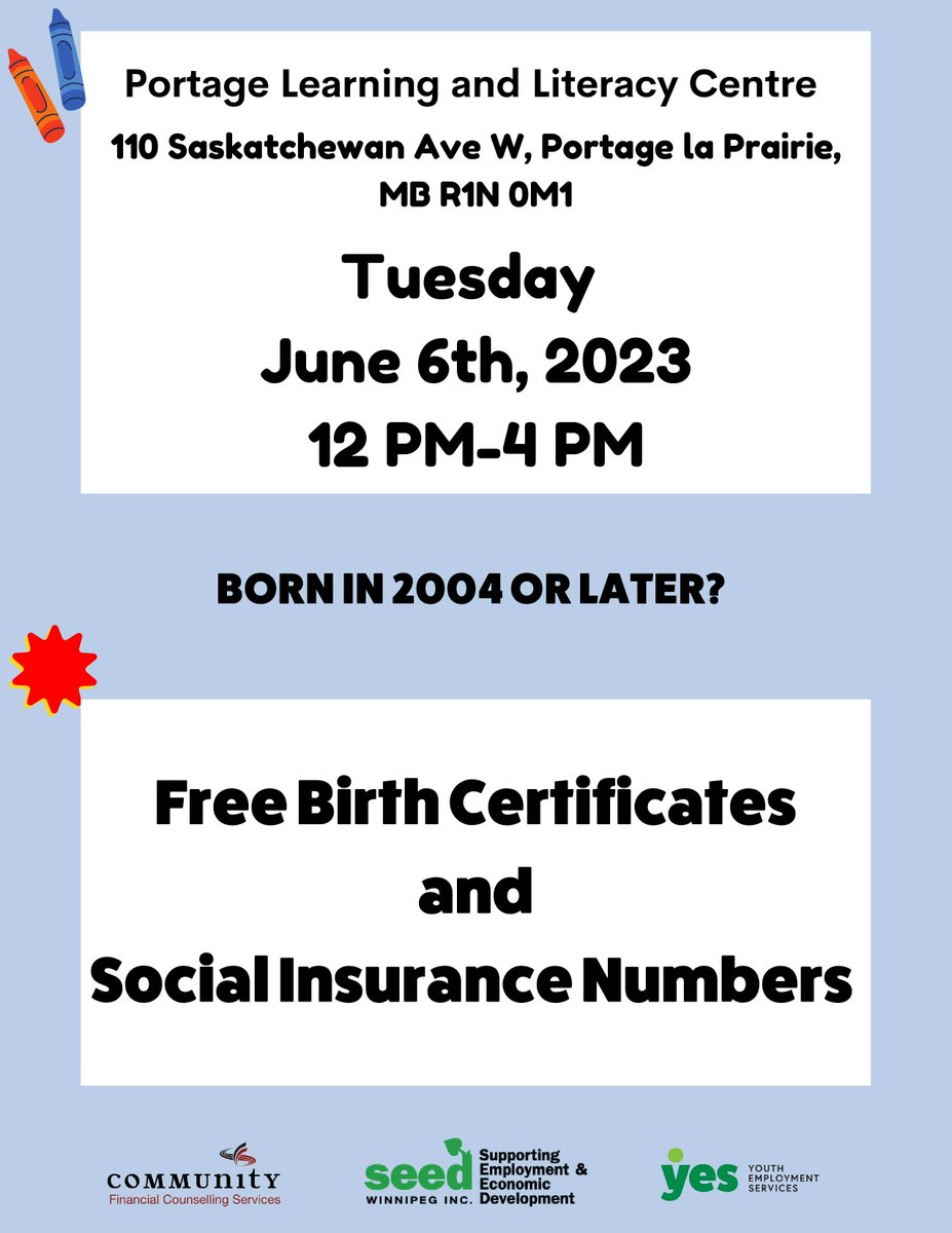 CLB event happening tomorrow at Portage Learning and Literacy Centre. From 12:00pm to 4:00pm