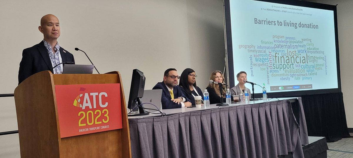 A standing room only crowd for our all star panel discussion on Overcoming Barriers to Living Donation #ATC2023SanDiego #LivingDonor