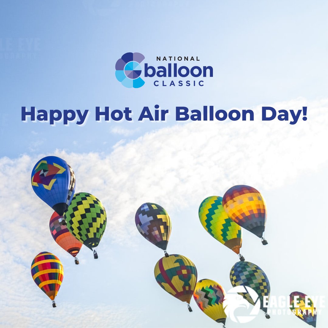 Every day is hot air balloon day for us, but today it’s official! Happy #HotAirBalloonDay from over the top, and a special shoutout to the talented pilots who make it all possible!
 
Purchase your tickets to the 2023 #NationalBalloonClassic!
ow.ly/lMWq50OGfl9