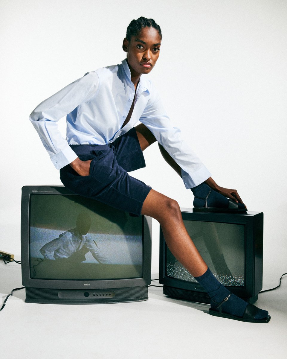 tibi's tweet image. The Pontdexter Sandal, The Summer Terry Short, The Pontdexter Sandal, The Tropical Wool Cutout Sleeve Marlon Blazer &amp;amp; The Classic Sock.
