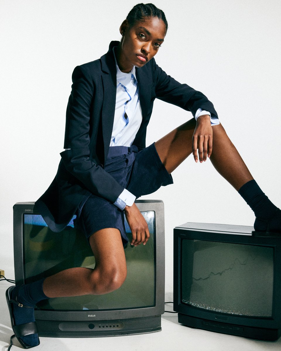 tibi's tweet image. The Pontdexter Sandal, The Summer Terry Short, The Pontdexter Sandal, The Tropical Wool Cutout Sleeve Marlon Blazer &amp;amp; The Classic Sock.
