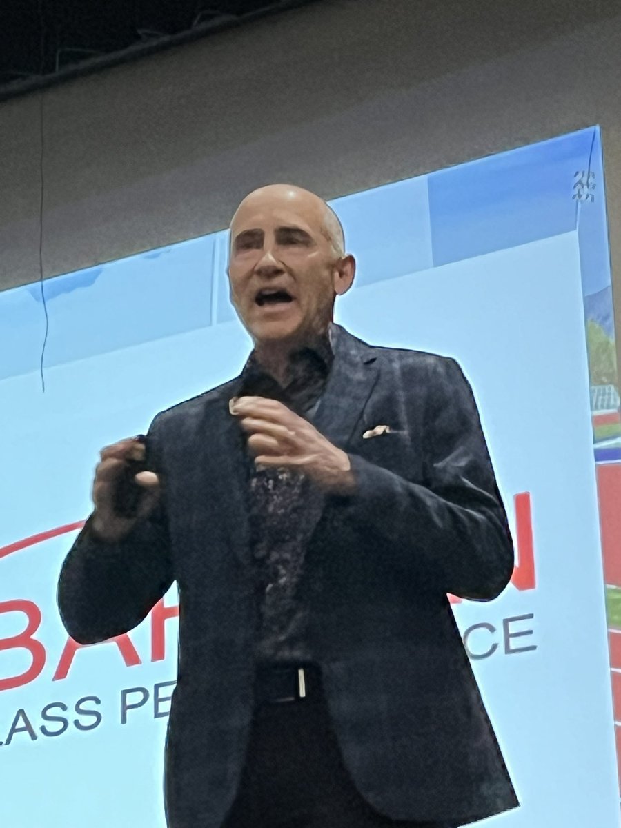 Brad Barton closes out a day of learning and refocusing for Iron County School District teachers. “The most powerful defaults … were created in our extreme youth,” he said as he spoke of a mentor who encouraged him to be more. #ironstrong