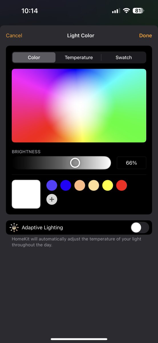 New Home App UI 
New slider, color picker… looking more into updates and changes!!! 
#homekit 

#WWDC23