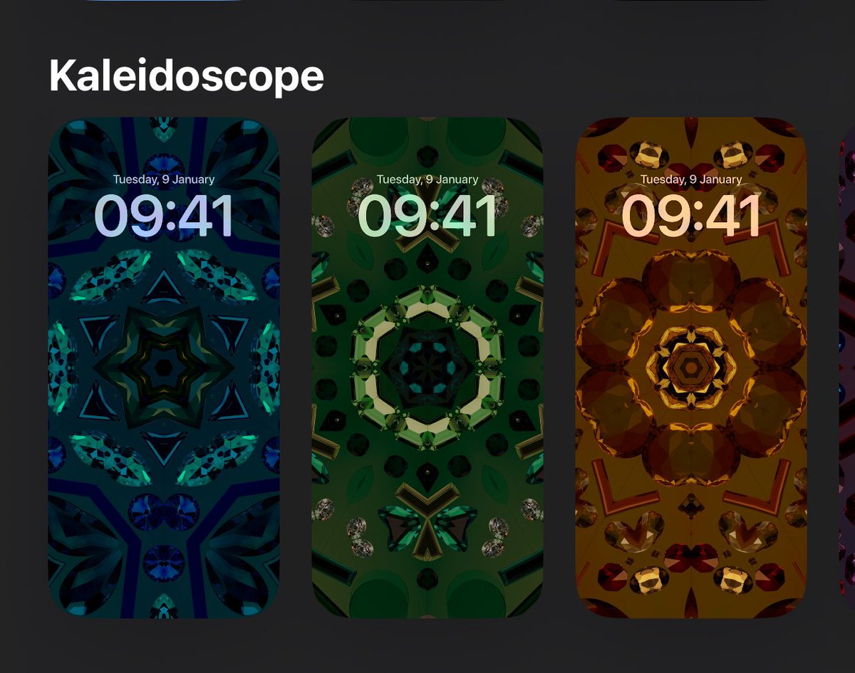 New kaleidoscope wallpapers in iOS 17 beta 1 #wwdc23
