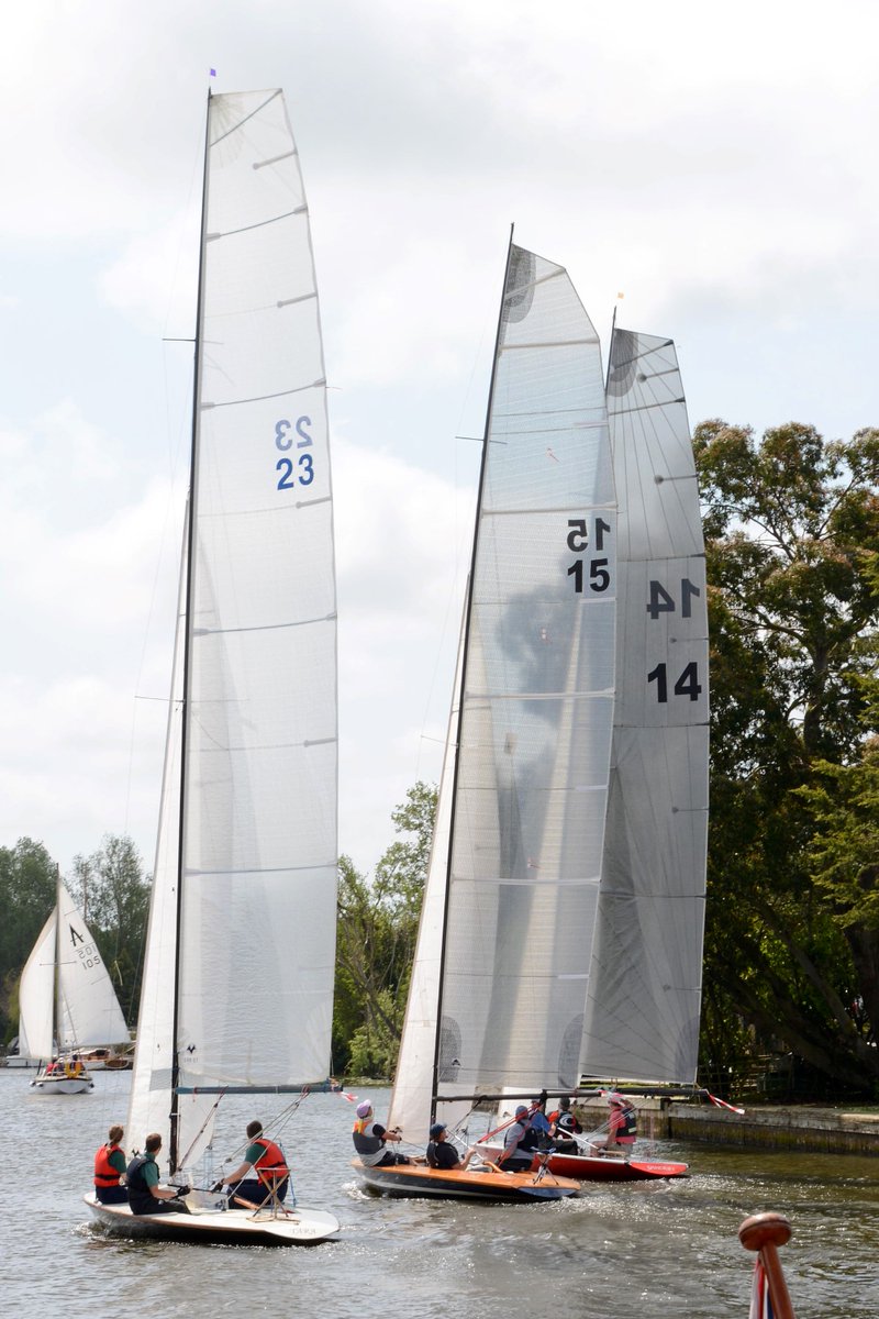 Norfolk Punts and Thames A Raters in the Three Rivers Race on Saturday @threeriversrace @BroadsNP @BroadsSociety