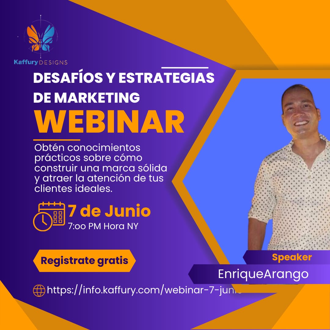 KaffuryMagazine's tweet photo. ¡Hola! 📢

Tenemos una gran noticia para ti. El 7 de junio a las 7 PM hora de Nueva York, te invitamos a descubrir los fascinantes secretos del mundo del marketing y las ventas por Kaffury Designs, la agencia de marketing líder en el mercado
Únete ya
 https://t.co/cle9jlh71K https://t.co/CxzJbmTyzR
