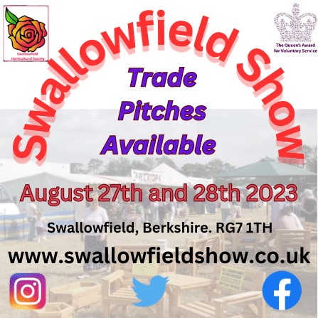 SwallowfieldThe's tweet photo. The Swallowfield Show offers trade stands superb value for money.
With last years footfall of just under 7000 visitors over the two days.
Trade stands are situated around the site at key locations and all have really attractive rates. 
more info at:
https://t.co/5pS6kQ4rTv https://t.co/tBeRfsfPmb