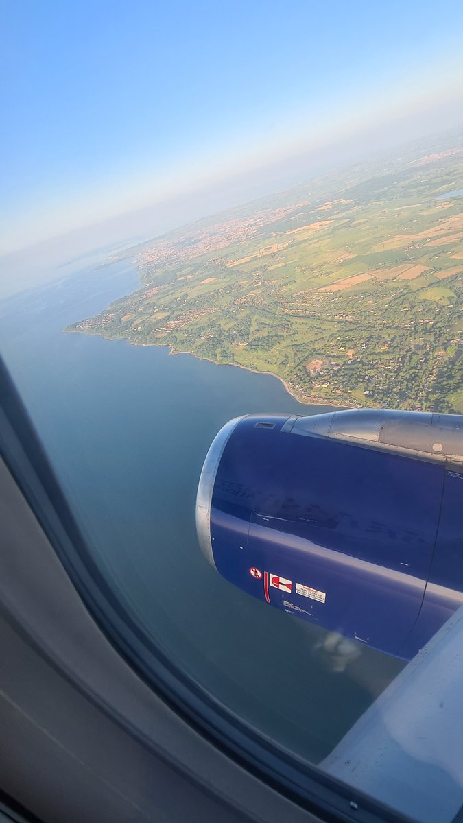 Departing out of Belfast City Airport recently on a British Airways Airbus A319 flying back to London.