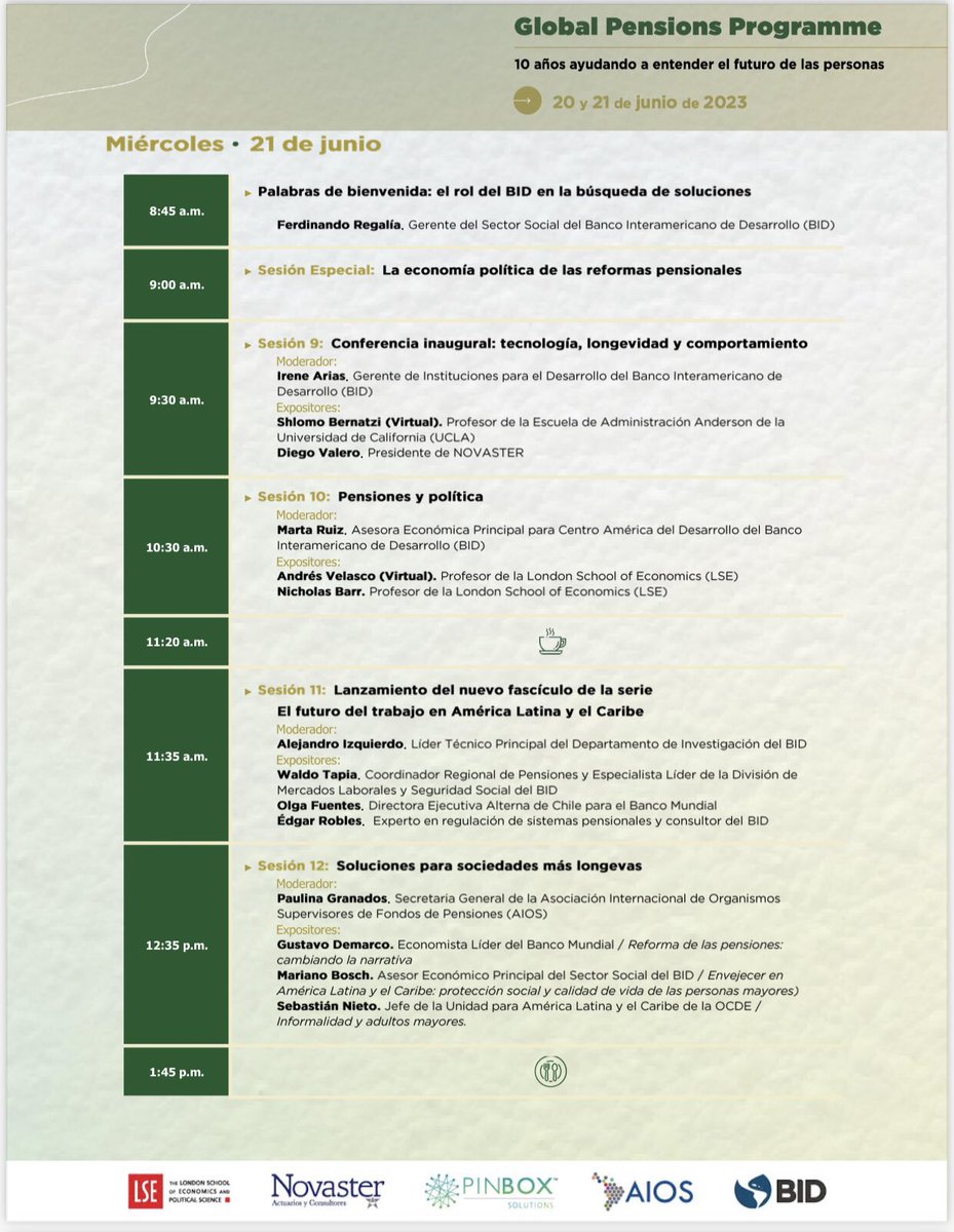 David_S_Kaplan's tweet photo. ¿Es el sistema de pensiones la única causa de la informalidad?
¡No!
¿Podemos diseñarlo mejor para reducir la informalidad?
¡Sí!
Nos vemos el 20/21 de junio.
Inscríbete aquí.
https://t.co/48iEWOrhak
Colaboración entre @LSEnews, #Novaster, @pinBoxLatam, #AIOS, y @el_BID. https://t.co/9TZ2IDuPaP