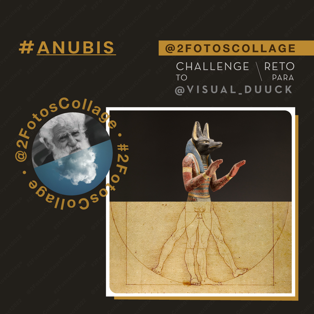 NestorCanoWorld's tweet photo. ANUBIS #challenge to @visual_duuck@duuck.games #duuckgames #2PhotoCollageProject #2fotoscollage #RetroVibes #VintageLove #perro #chacal #pastoraleman #hombreconcabezadeperro #davinci #leonardodavinci #canondebelleza #canonofbeauty Canon of beauty @VisualDuuck https://t.co/4KlClV9GP4