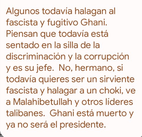 Always I had a bad feeling about Ghani. I not liked he. He is a traitor
#DontRecognizeTaliban #StopTaliban #StopTerrorism #westandwithafghanwomen #StopApartheidByGender #StopHazaraGenocide