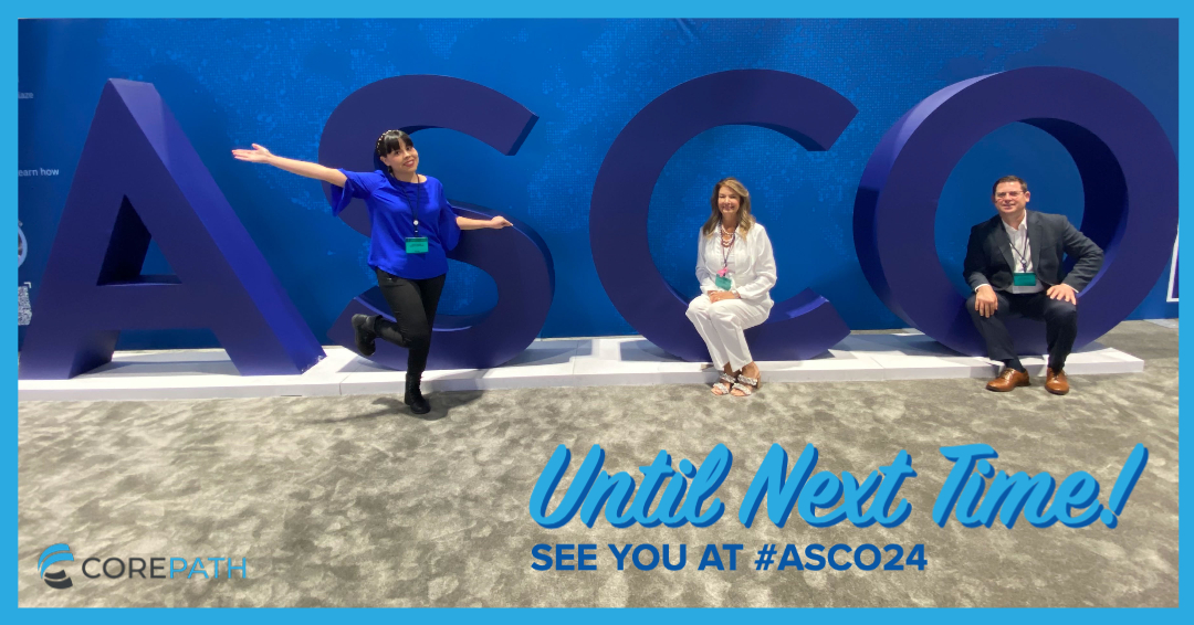 CorePath's tweet photo. #ASCO23 is almost over, but the CorePath team is always available to answer your questions! As our team gets ready to head back to #SATX, we want to thank everyone who stopped by our booth and said hello. See you at #ASCO24!

#HemePathHub #oncology #pathology #CaringforLives https://t.co/yZZprokRaO