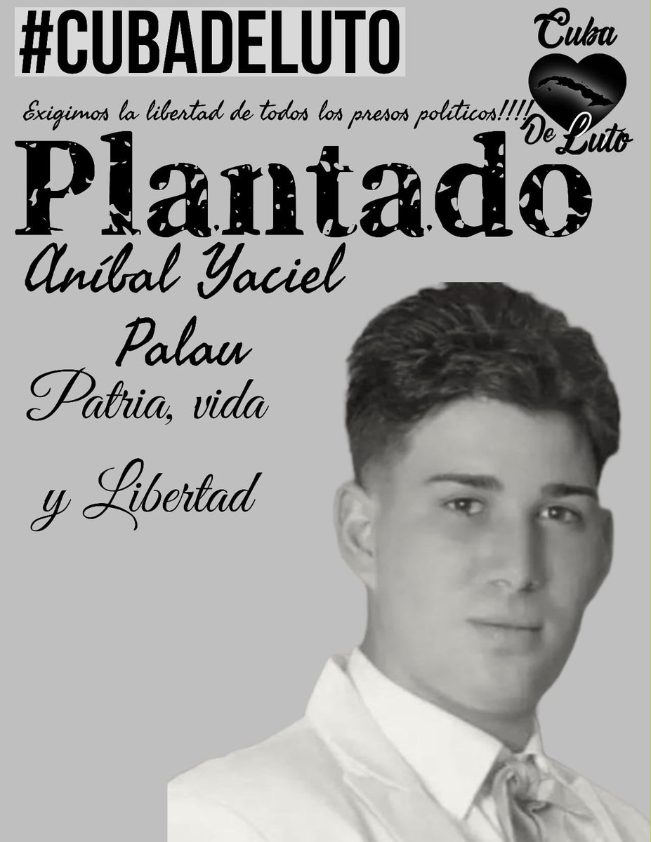 🚨Atención🚨
Presos políticos se quitan las cejas en forma de protesta dentro de la prision de Quivicán, mi hermano Roberto Pérez Fonseca <a href="/RobertoPerez11J/">Roberto Pérez Fonseca</a> empezó hace unos meses hacerlo pero se han sumado Maikel Puig Bergolla y Aníbal Yaciel Palau Jacinto hasta el momento.