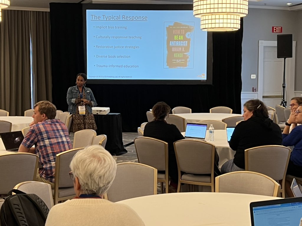 thinkLawUS's tweet photo. @katricequitter giving #giftedequity participants the rundown on equity work. #whereisthinkLaw @TXGifted https://t.co/mrW4C10RHD