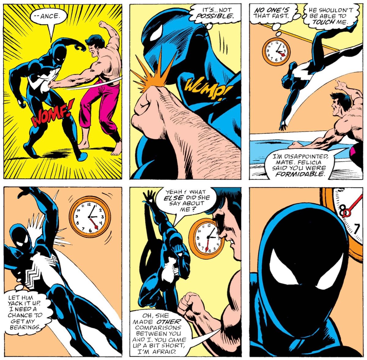 MarvelDailyArt's tweet photo. The Foreigner taunts Spider-Man during their fight. “Oh, she made other comparisons between you and me. You came up a bit short, I’m afraid.” Did…did he just make a dick joke?!? #marvel #spiderman #marvelfirsts https://t.co/PvbngqGov6