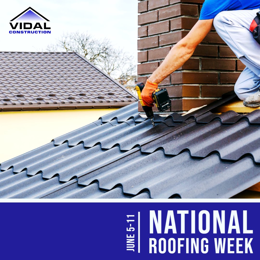 LlcVidal's tweet photo. From metal to shingles to tile, and everything underneath - it's National Roofing Week! Stay tuned to learn more! 

Have a rowdy roof? Call us at HQ! 210-707-0007.
#nationalroofingweek #roof #roofer #roofing #rooftop #roofreplacement #roofingcontractor https://t.co/GhY1lRCZIe