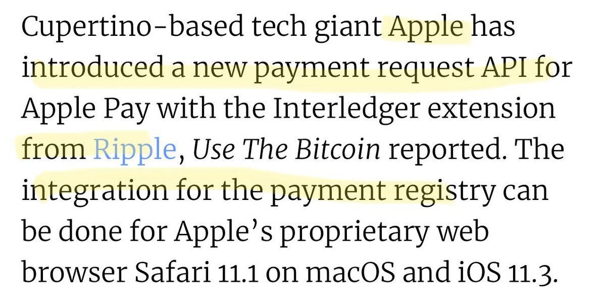 Rohitku24694375's tweet photo. 💥APPLE INTRODUCED AN INTERLEDGER EXTENSION OF RIPPLE’S INTERLEDGER PROTOCOL FOR PAYMENTS 😧😧😧😧😧😧😧😧😧😧😧😧😧💥 https://t.co/dJ6J1TrgiS