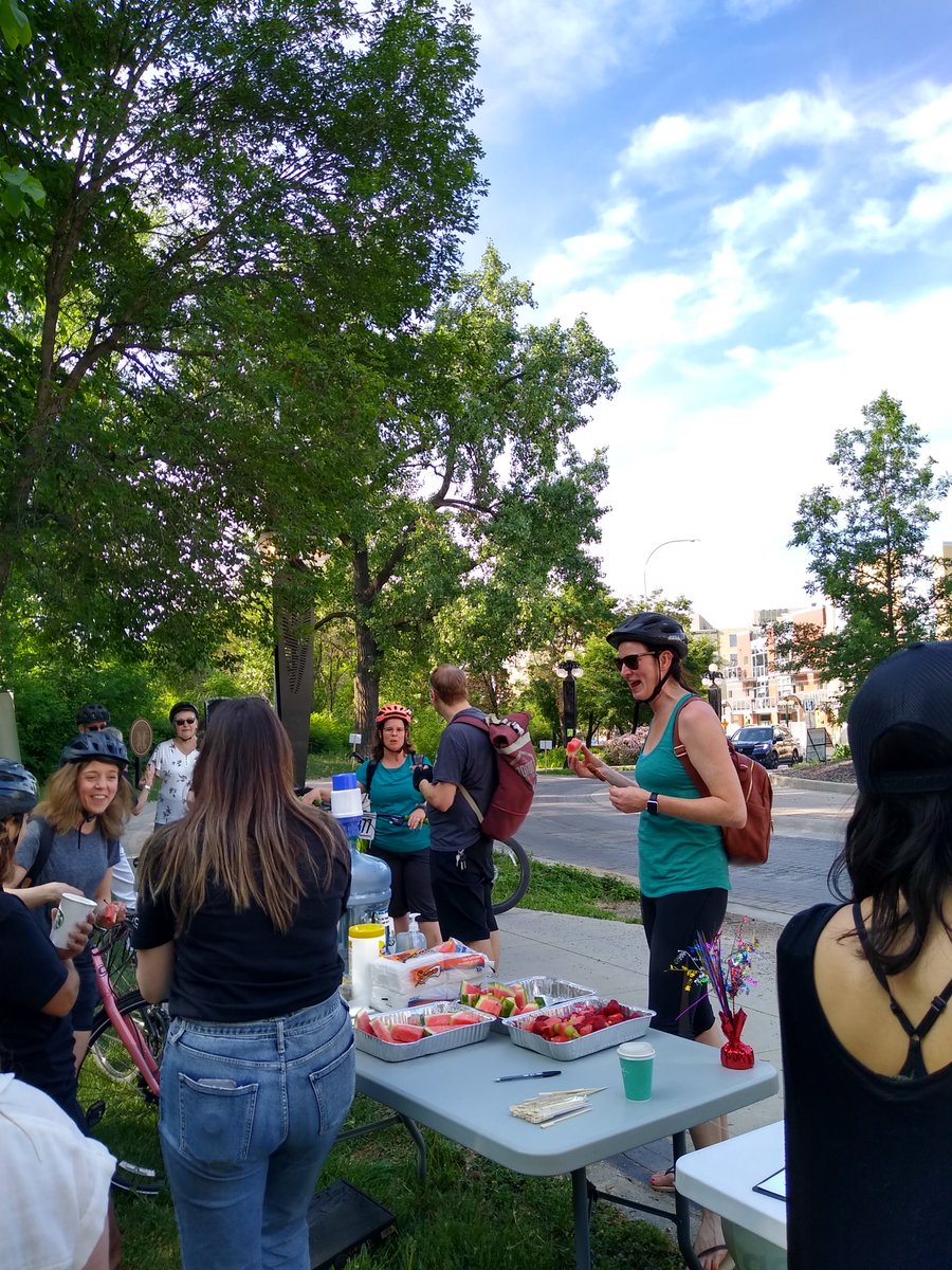Thanks to everyone who stopped by our pit stop party in Stephen Juba Park this morning on your #BiketoWorkDay commute, what a fun way to kick off #BikeWeekWpg! @numberTENarch #NaturalCycleworks