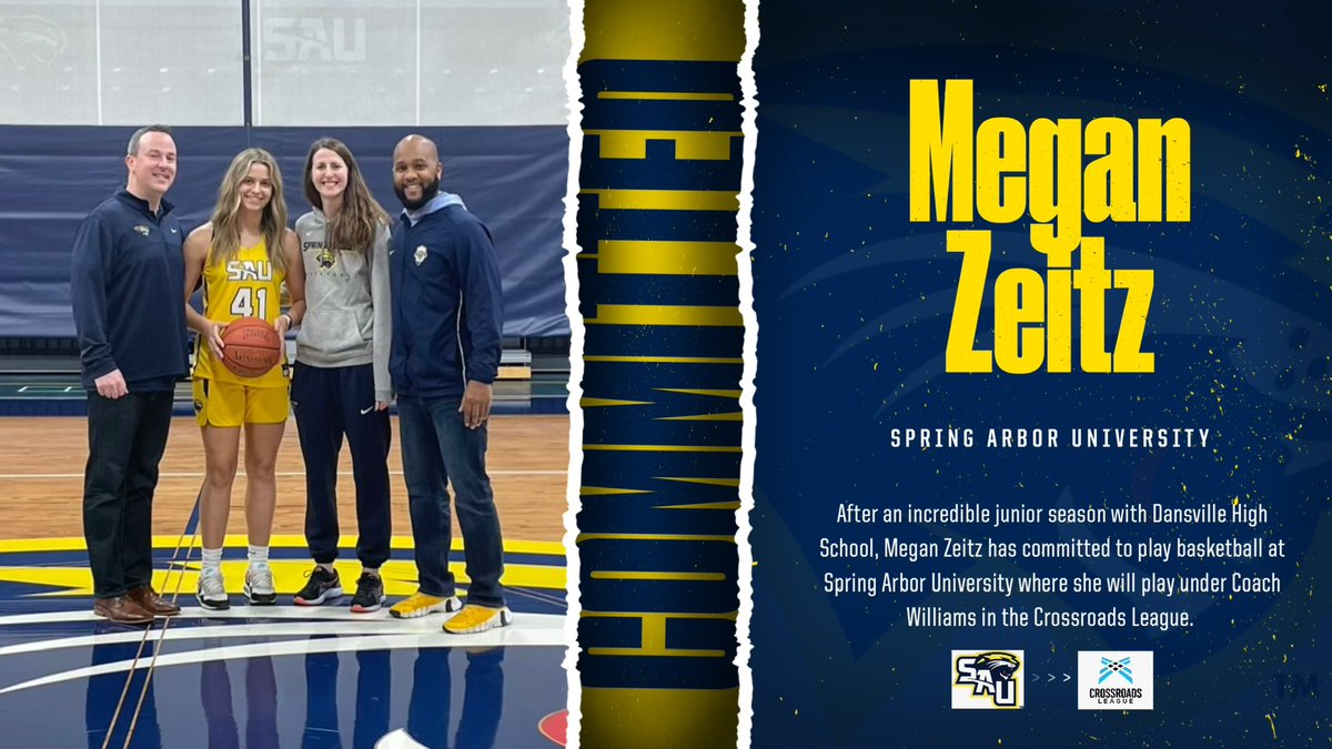 I’m excited to announce my commitment to Spring Arbor University! Thank you to everyone who has helped me along the way, my coaches, teammates, and family. Go Cougars💙💛 <a href="/SAUCougarsWBB/">Spring Arbor Women's Basketball</a> <a href="/AggiesAthletics/">Dansville Aggies</a> @dvillevarbball <a href="/MIpremierbball/">Michigan Premier</a> <a href="/iamtwillis/">Coach Willis</a> <a href="/CoachAl_Scott/">Alex Scott</a>