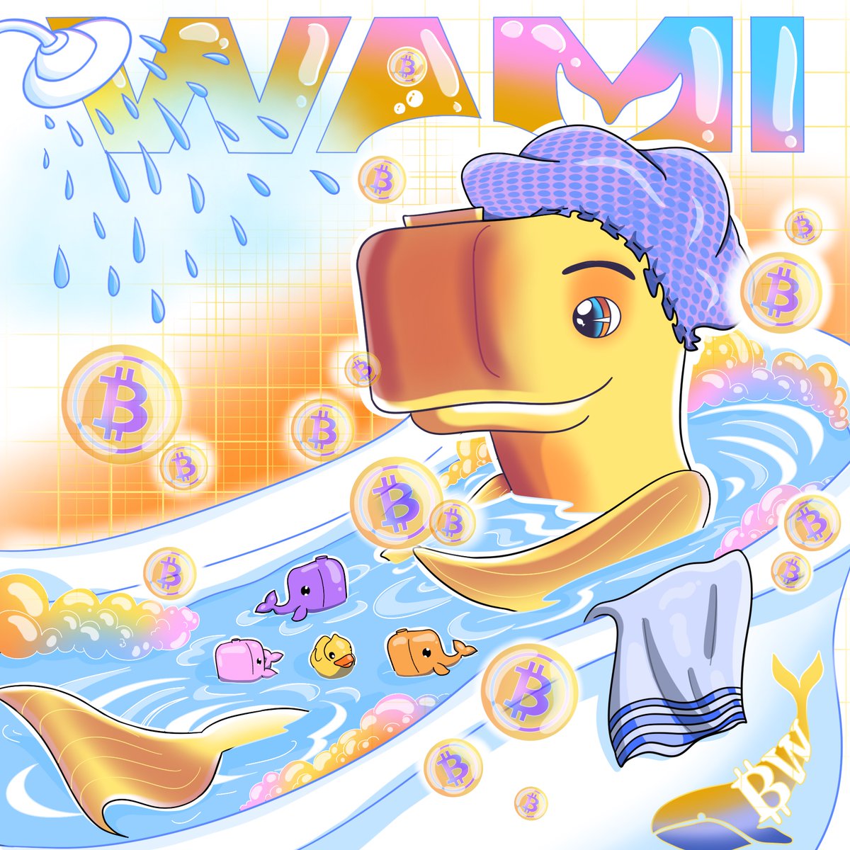 Mathizor's tweet image. Hello @Bitcoin_Whales_ 
I made new art
this is the 4th art I've made for the project🐳
I would be glad and understand that I do not paint in vain if you appreciate my work💙
@bl0ckchainsavvy @lizardofshame @b4ckup1337