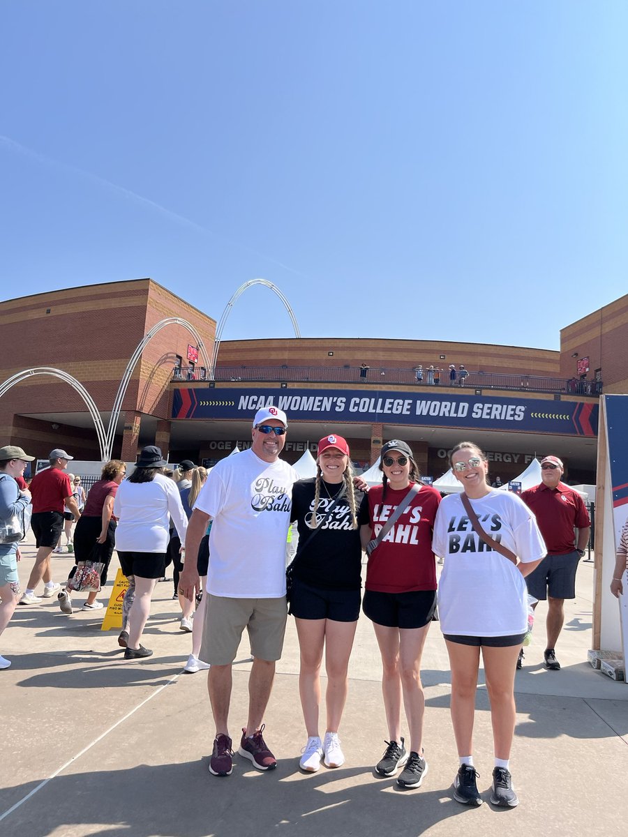 At CWS with our Jordy shirts and my daughters.  And ran into former player and Peru State Coach Toni Closner.  #gojordy #dbd #WearePLV https://t.co/ywrvxaitSd