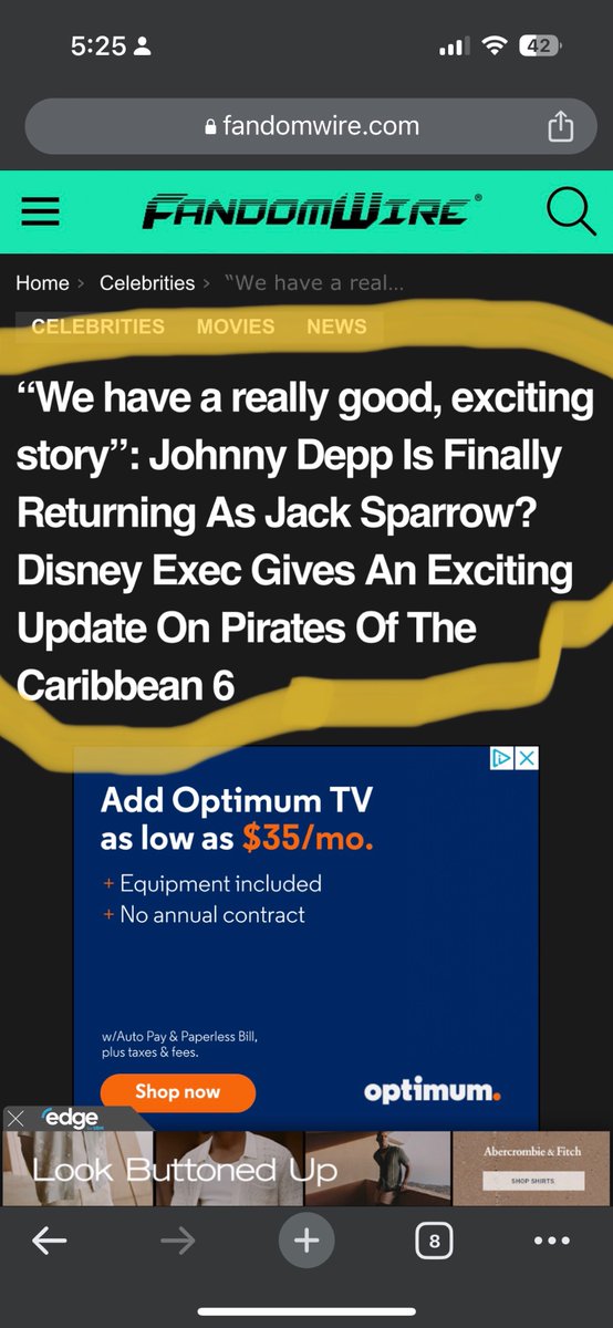 mgaffneyny's tweet image. Here’s why there is a lack of trust in reading news online today, read this whole article excited from 
headline lol 😂 @FandomWire @JohnnyDeppNFT #adsoverjournalism #adsoverreporting