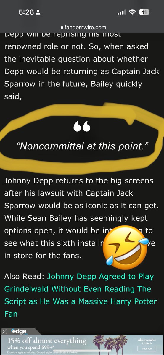 mgaffneyny's tweet image. Here’s why there is a lack of trust in reading news online today, read this whole article excited from 
headline lol 😂 @FandomWire @JohnnyDeppNFT #adsoverjournalism #adsoverreporting