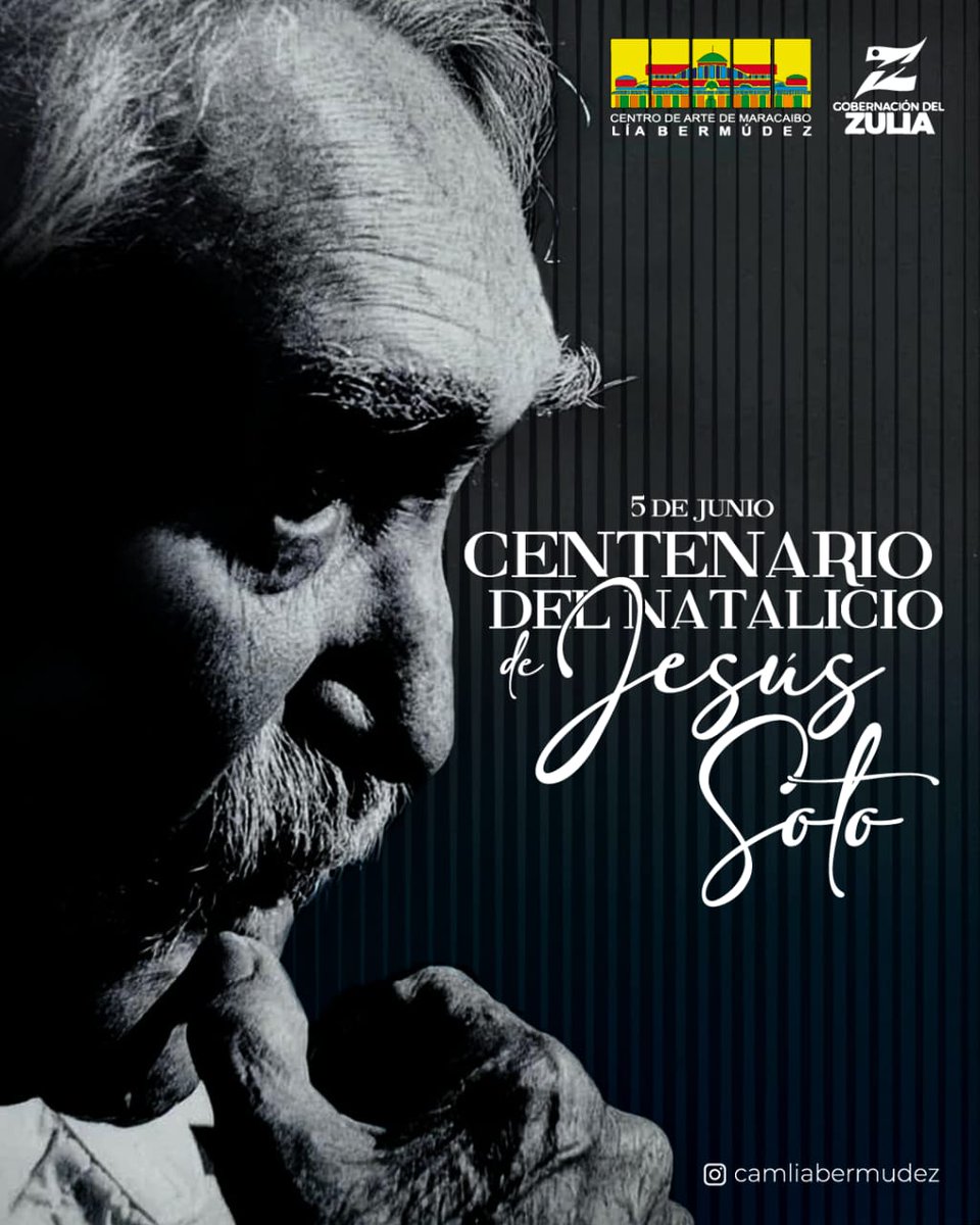 Hoy se cumplen 100 años del natalicio de Jesús Soto, reconocido, junto a Carlos Cruz Diez, como uno de los artistas más destacados del cinetismo en Venezuela. Nacido el 5 de junio de 1923 en Ciudad Bolívar, Venezuela, dejó un legado impactante en el mundo del arte.

Prensa CAMLB