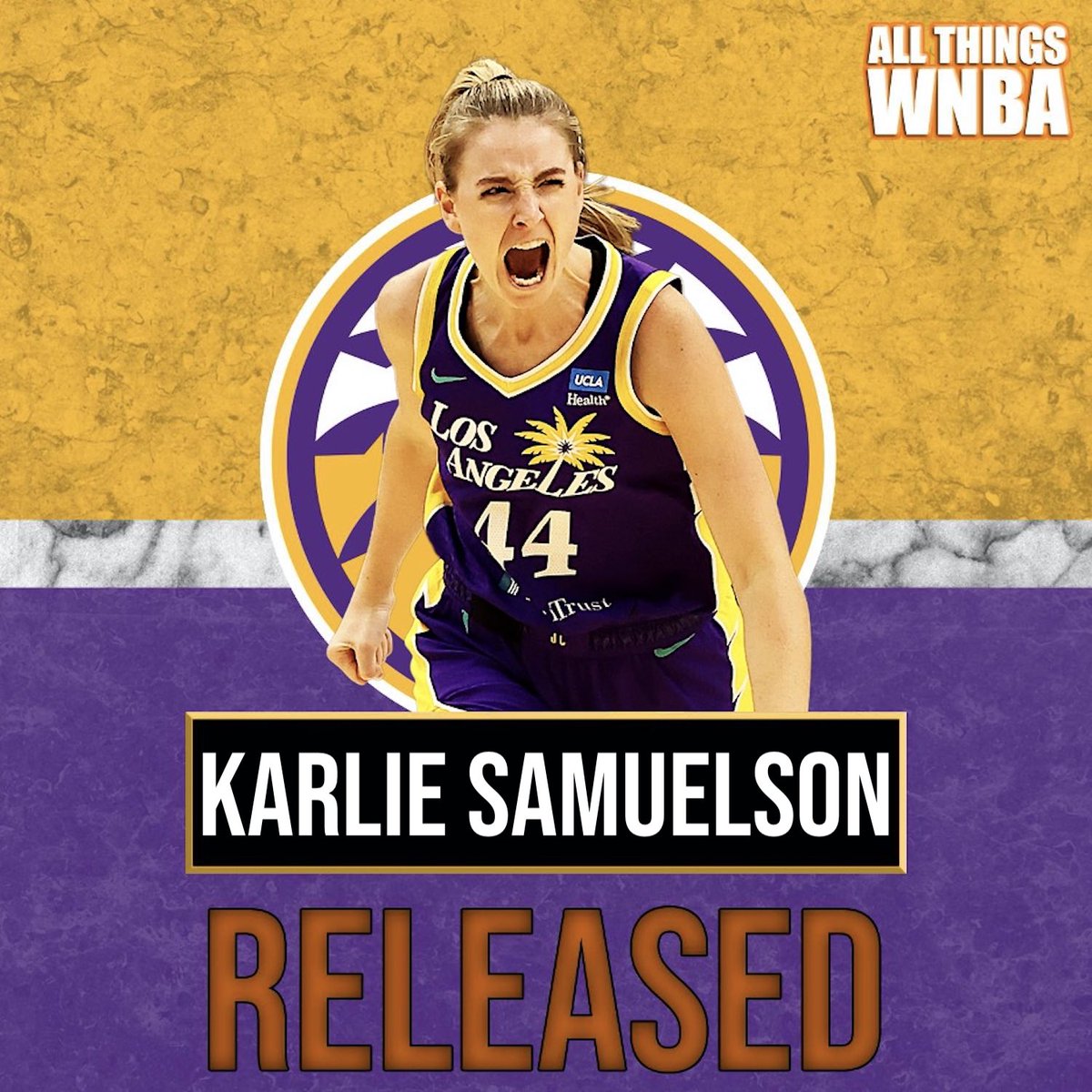 AllThingsWNBA's tweet photo. Per WNBA Transactions, the Los Angeles Sparks have released Karlie Samuelson from her hardship contract, which she was signed to on May 19
During her 5 games this season, the 6'0" guard averaged 9.8 PPG (56.0 FG%, 58.8 3FG), 2.6 RPG, 1.4 APG and 0.4 SPG in 23.0 MPG https://t.co/FNogtXs36j