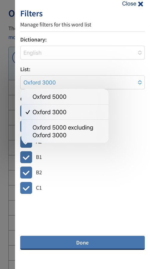 A1-A2-B1-B2-C1 toplam 5000 kelimenin telaffuzlu listesi: oxfordlearnersdictionaries.com/wordlists/oxfo…