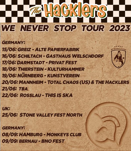 The_Hacklers's tweet photo. Soon! A massive Thank you to FF-DABEI-BOOKING for putting together another tour to look forward to 📷📷📷
#ffdabei #ffdabeibooking #hacklersfamily #hacklersfamilyonthemove #thehacklers #Ska #MiePhotos #prollstreetwear https://t.co/Kl9Bn0MOLM