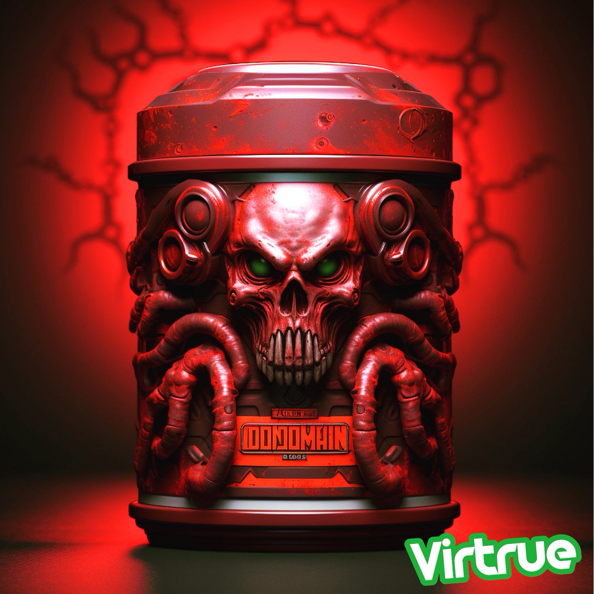 Doom themed supplement #AIart #doom #energydrink #esports #gaming #StreamerCommunity #twitch