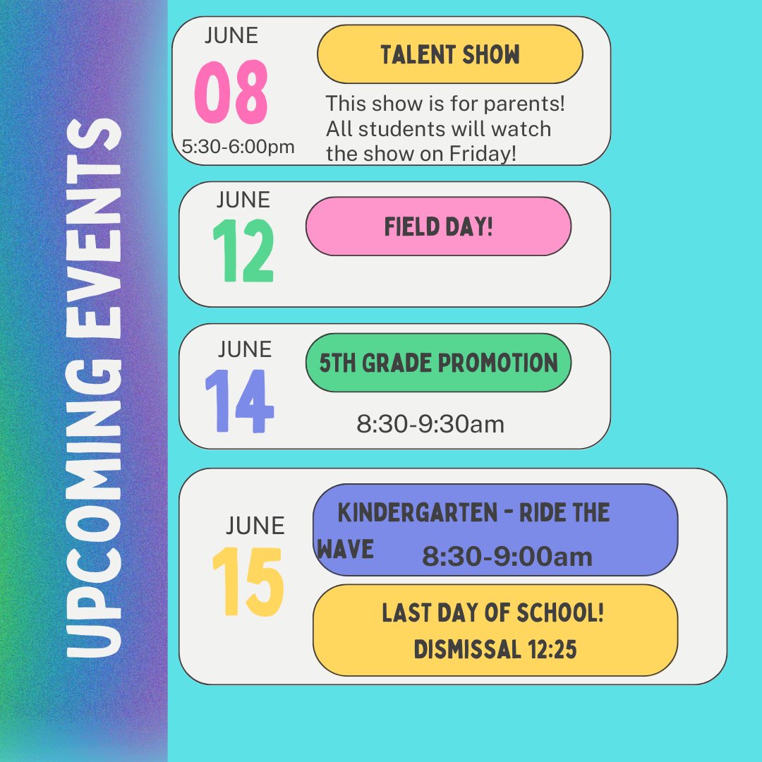 Upcoming Events!