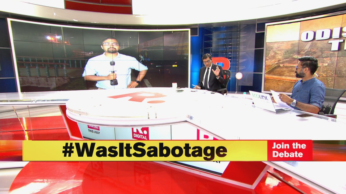 republic's tweet photo. Niranjan & Shawan join Arnab on The Debate after 3 days of non-stop reporting on the #OdishaTrainTragedy from Balasore.
#WasItSabotage?
Watch to know the unanswered questions #LIVE here - https://t.co/6CjsNJ9CEq
#Odisha #Balasore #CoramandelExpress https://t.co/lfhRzjVLx9