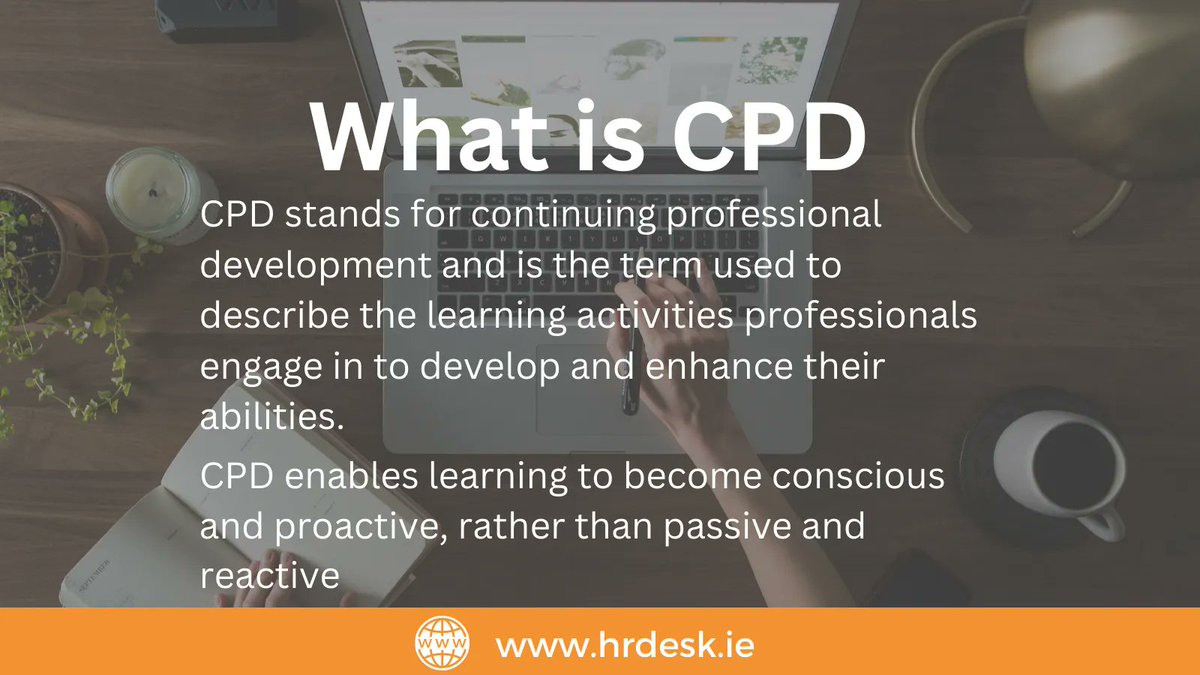 Keegan_HR's tweet photo. Are you familiar with CPD? It stands for Continuous Professional Development, a concept that underscores the importance of ongoing learning and skill enhancement in the professional world.

#HRDesk #HumanResources #HRSolutions #IrishHR #CPDTraining #HRAdvice #SupportingBusiness https://t.co/JxU2d2Bbob