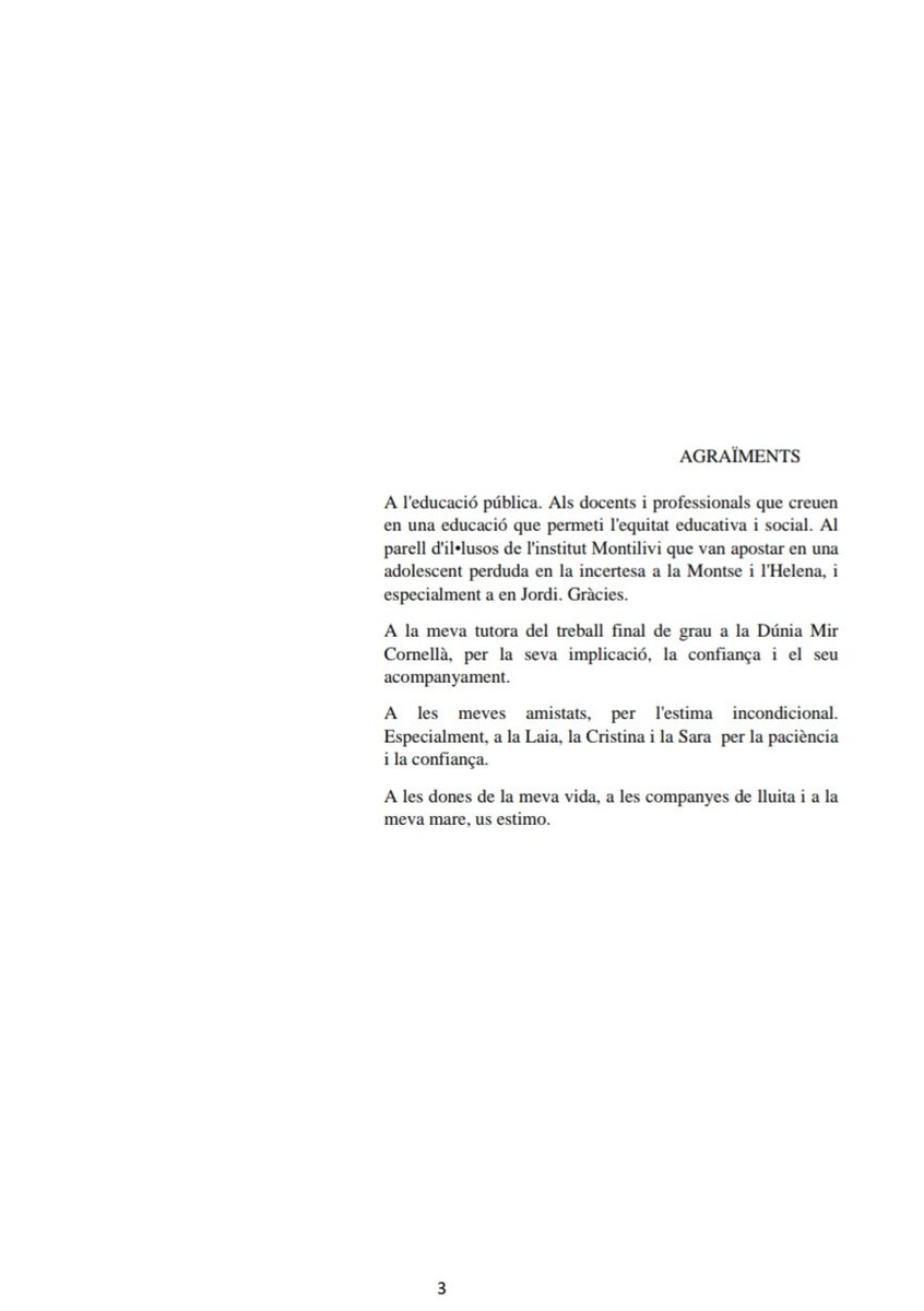 Avui, entrego definitivament el meu segon TFG. Aquest cop el de Pedagogia, i sobre la segregació escolar al municipi de Salt. Això ja ho tinc. Orgullosa del meu trajecte per la Pedagogia.