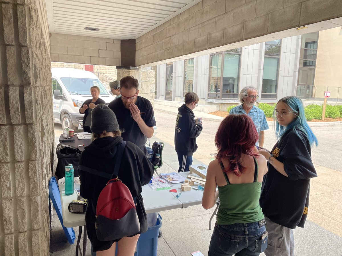 The WCDSB  Pathways Team visited Bosco today. Thanks to Ryan and Kirstie for the great hands on stations related to the trades and technology.  We appreciate your support!#WellingtonCatholic