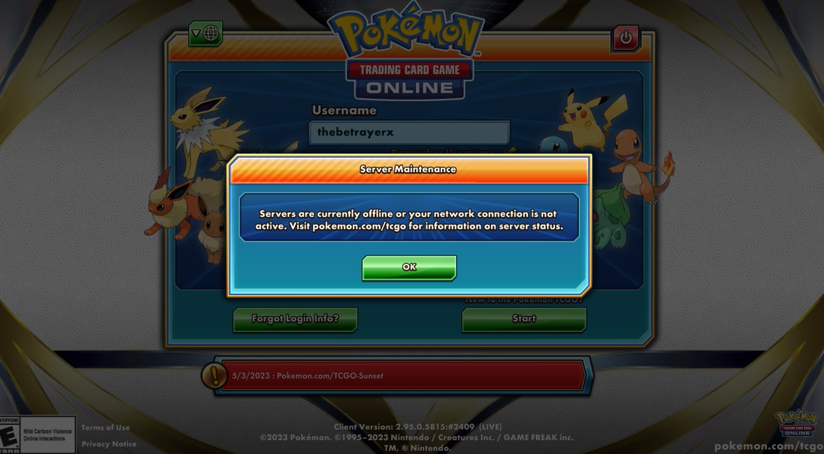 Urge2Game's tweet image. RIP #PokemonTCGO