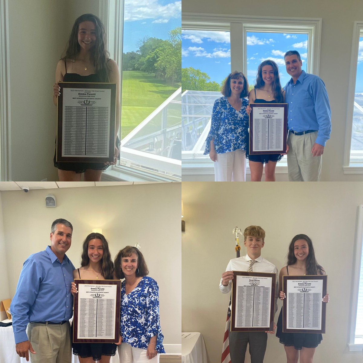 Congrats to Emma Peretti on winning the Nichterlein-McCabe Old Grad Award for Best Athlete in Atlantic County! Well deserved! ⚽️🏀🏃‍♀️