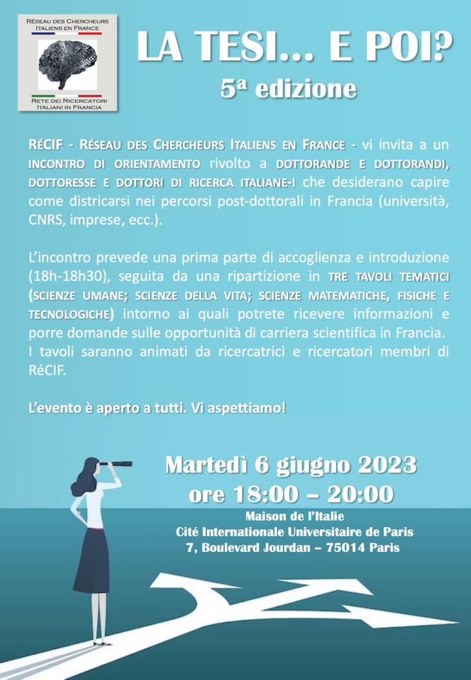 RéCIF - Réseau des Chercheurs Italiens en France tweet media
