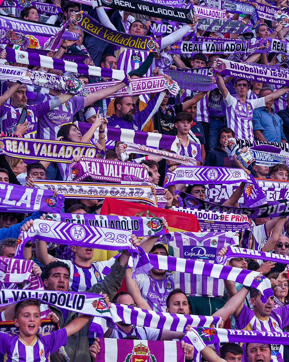 realvalladolid's tweet photo. Por lo de ayer. Por lo de mañana. Por lo de siempre. Gracias de corazón, afición. https://t.co/eQZmCDUdVl