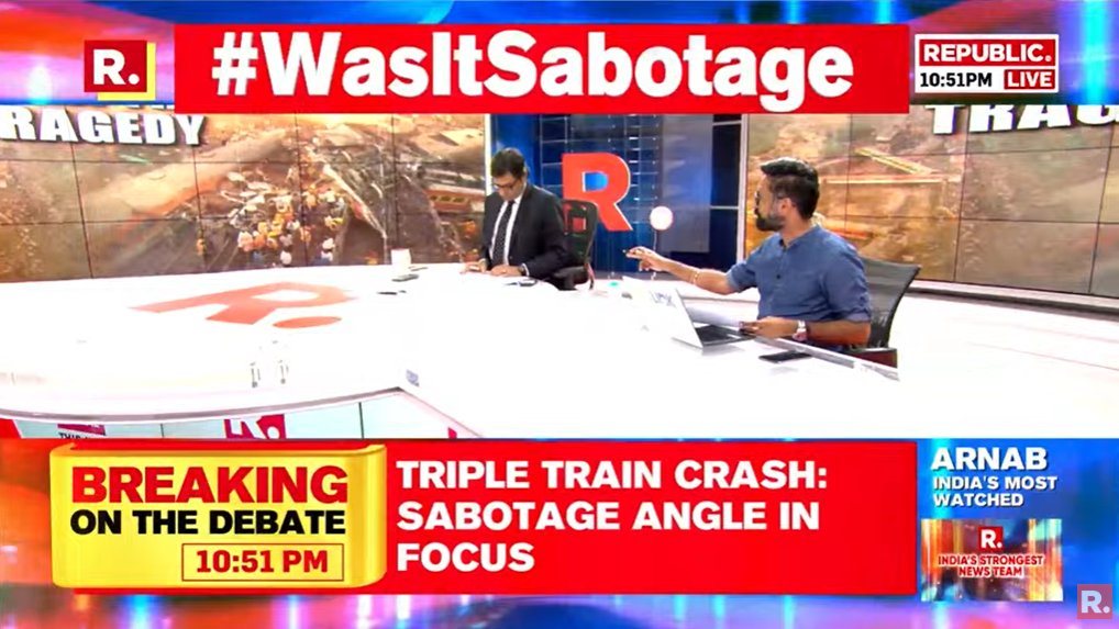 republic's tweet photo. #WasItSabotage? Republic unearths the February warning on 'manual tampering', months before the Odisha train collision.
Watch Arnab, Shawan & Niranjan #LIVE on The Debate here - https://t.co/6CjsNJ9CEq
#Odisha #Balasore #CoramandelExpress https://t.co/AO5jWzwAJw