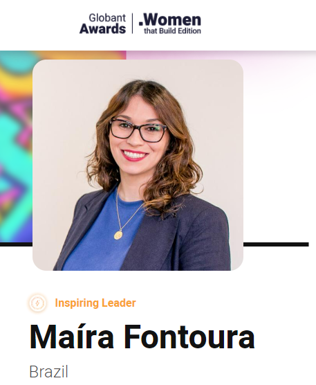 maifontoura's tweet photo. Que honra ser selecionada como Liderança Inspiradora no prêmio Women that build da Globant Awards. Iniciou a fase para votação: https://t.co/pC4pGlnz0d https://t.co/JKh6uWScP8