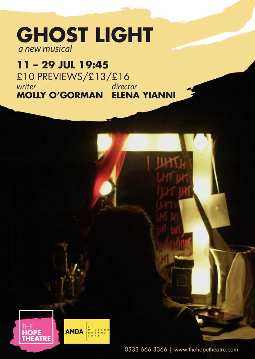 Brand new musical Ghost Light coming to the Hope Theatre Islington this July 11-29th!

Would absolutely love to see lots of familiar faces 😁

Tickets available, follow the link:
thehopetheatre.com/productions/gh…