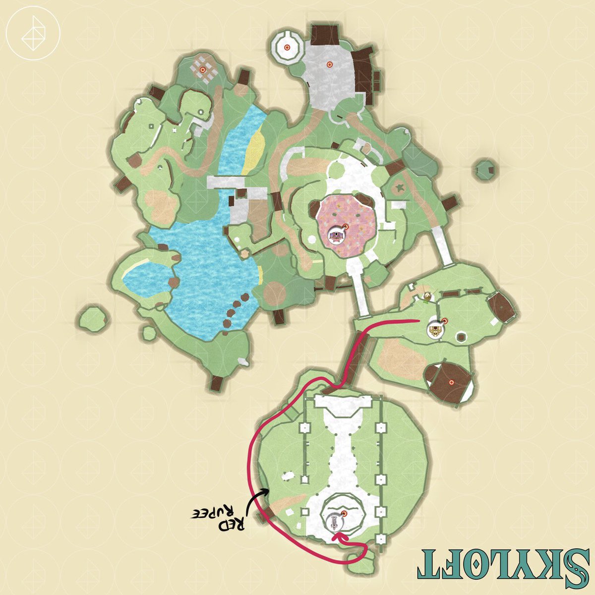 로테 on Twitter "RT HyruleWill When you flip the Skyloft map upsidown